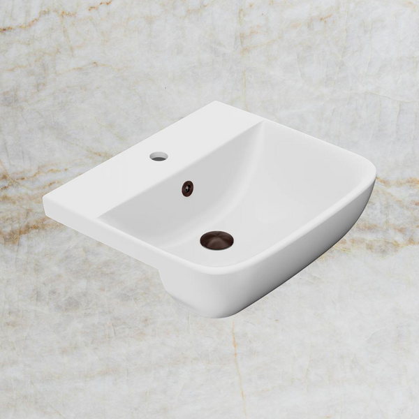 American Standard Cygnet 500 Semi Recessed Basin 1 Taphole with Overflow Ring and Pop-Up Waste Rome Bronze