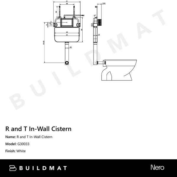 Nero R&T In-Wall Cistern