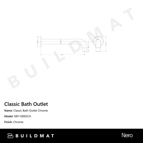 Nero Classic Bath Outlet Chrome