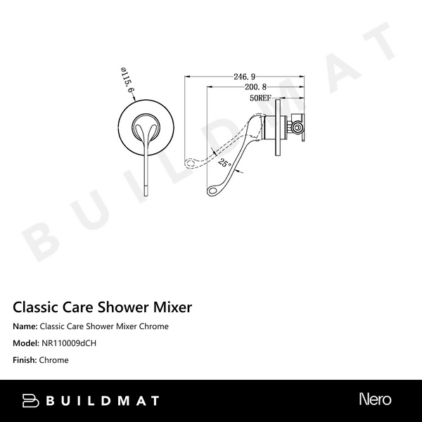 Nero Classic Care Shower Mixer Chrome