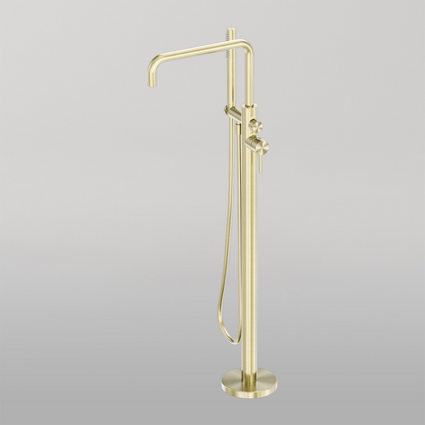 Nero Zen Freestanding Bath Mixer Brushed Gold