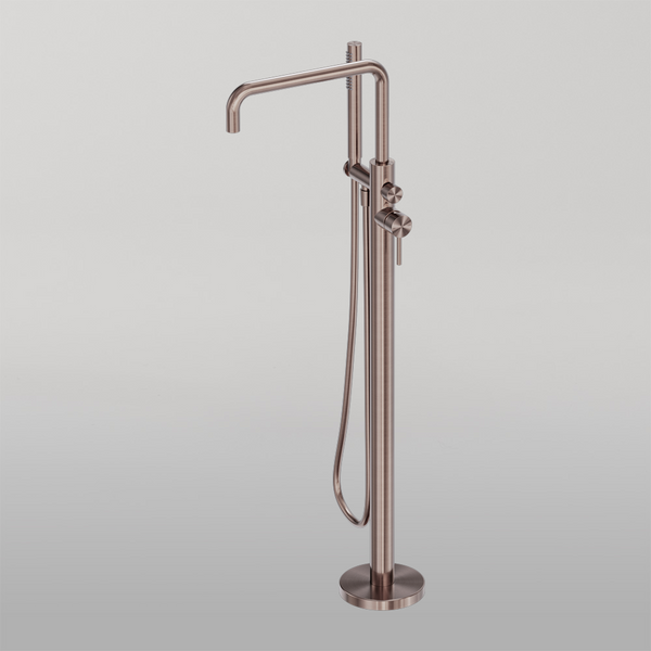 Nero Zen Freestanding Bath Mixer Brushed Bronze