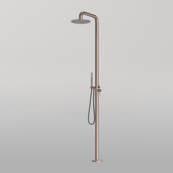 Nero Zen Outdoor Freestanding Shower Column Brushed Bronze