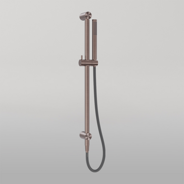 Nero Zen Shower Rail With Outdoor Shower Hose Brushed Bronze