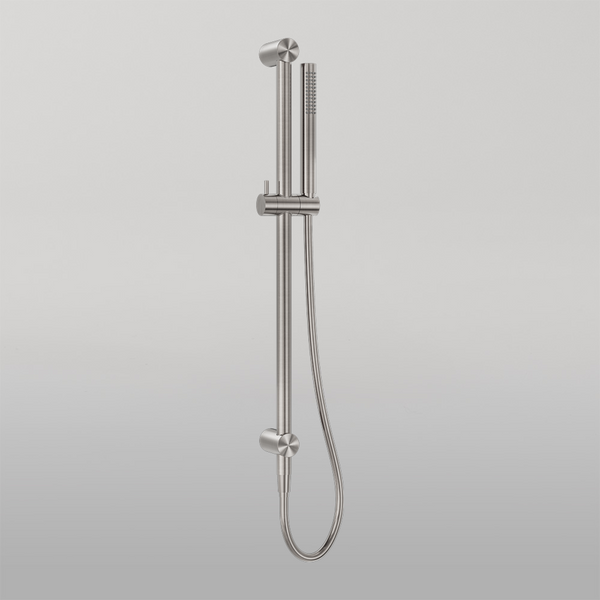 Nero Zen Shower Rail Brushed Nickel