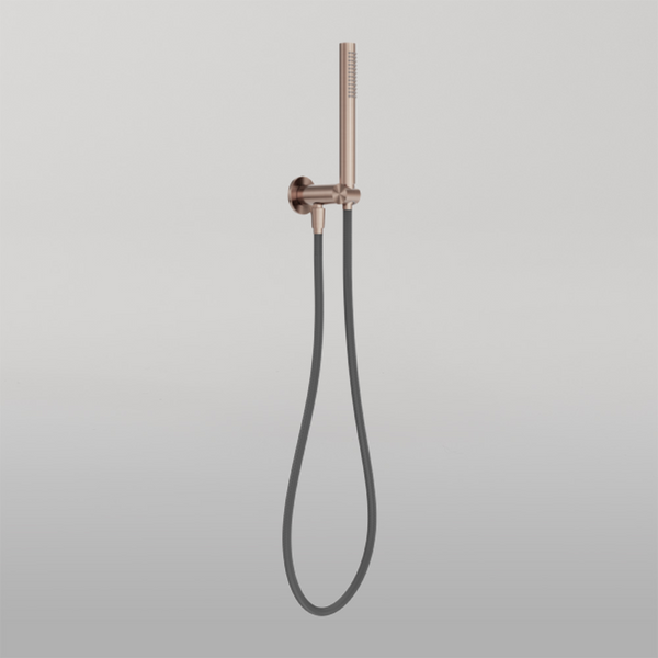 Nero Zen Shower On Bracket With Outdoor Shower Hose Brushed Bronze