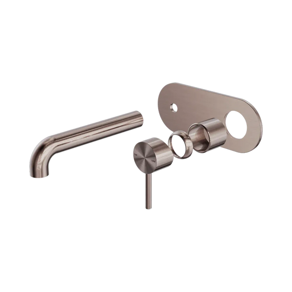 Nero Zen SS316L Wall Basin/Bath Mixer 185mm Spout (Trim Kit Only) Brushed Bronze