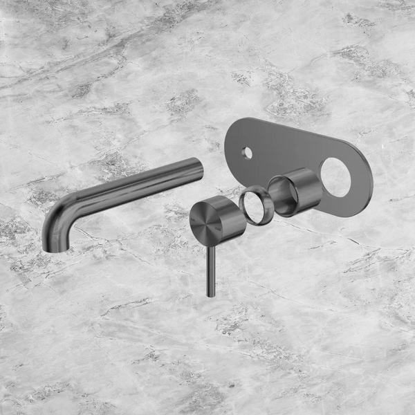 Nero Zen SS316L Wall Basin/Bath Mixer 185mm Spout (Trim Kit Only) Graphite