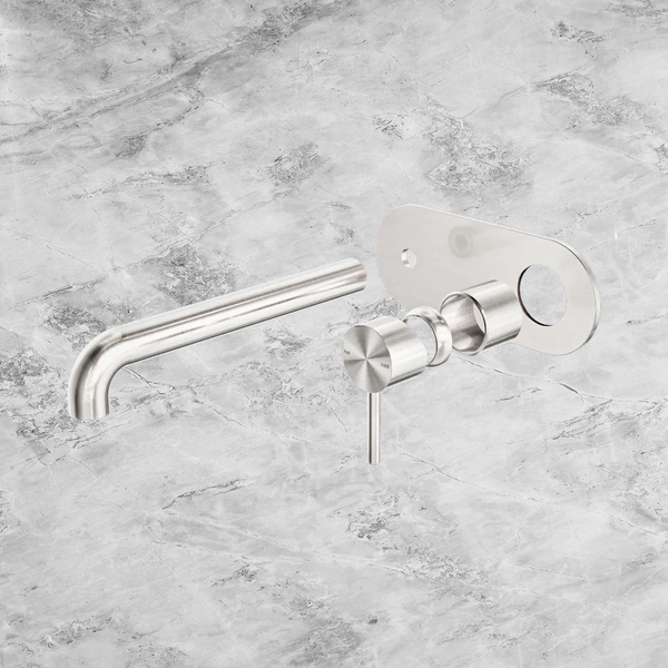 Nero Zen SS316L Wall Basin/Bath Mixer 230mm Spout (Trim Kit Only) Brushed Nickel