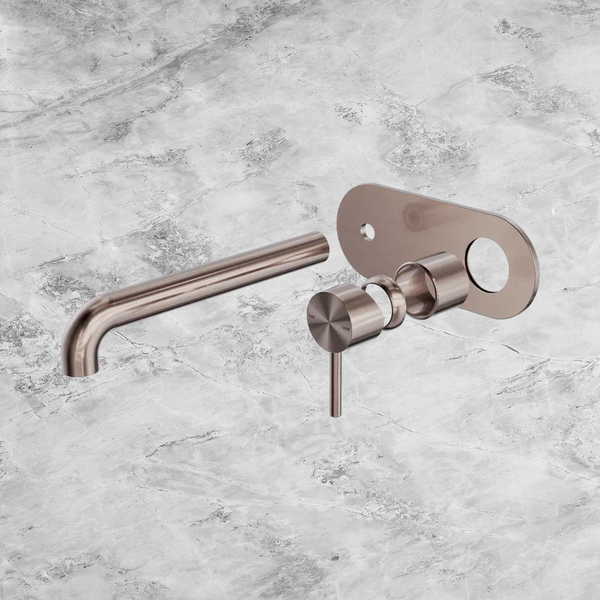 Nero Zen SS316L Wall Basin/Bath Mixer 230mm Spout (Trim Kit Only) Brushed Bronze