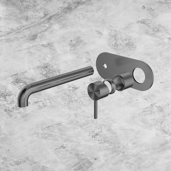 Nero Zen SS316L Wall Basin/Bath Mixer 230mm Spout (Trim Kit Only) Graphite