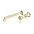Nero Zen SS316L Wall Basin/Bath Mixer Separate Back Plate 230mm Spout (Trim Kit Only) Brushed Gold