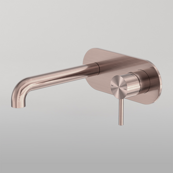 Nero Zen Wall Basin/Bath Mixer 185mm Spout Brushed Bronze