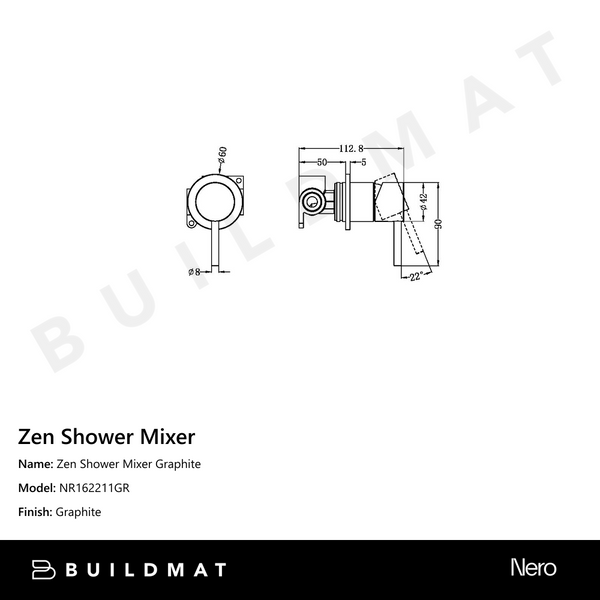 Nero Zen Shower Mixer Graphite