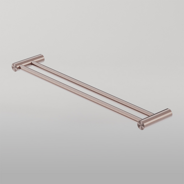 Nero Zen Double Towel Rail 600mm Brushed Bronze