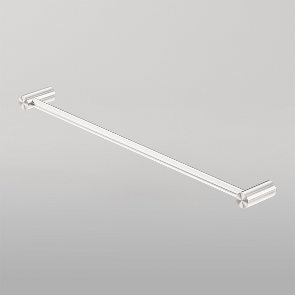 Nero Zen Single Towel Rail 800mm Brushed Nickel