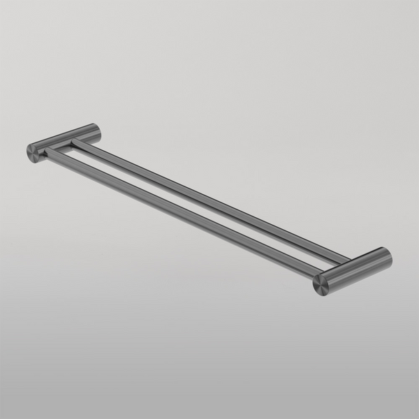 Nero Zen Double Towel Rail 800mm Graphite