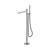 Nero Pure SS316L Progressive Freestanding Bath Mixer with Outdoor Shower Hose Brushed Nickel