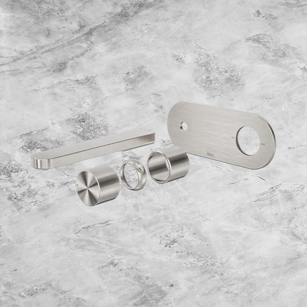 Nero Pure SS316L Progressive Wall Basin/Bath Mixer (Trim Kit Only) Brushed Nickel