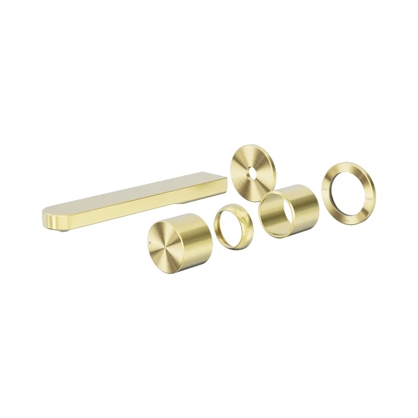 Nero Pure SS316L Progressive Wall Basin/Bath Mixer Separate Back Plate (Trim Kit Only) Brushed Gold