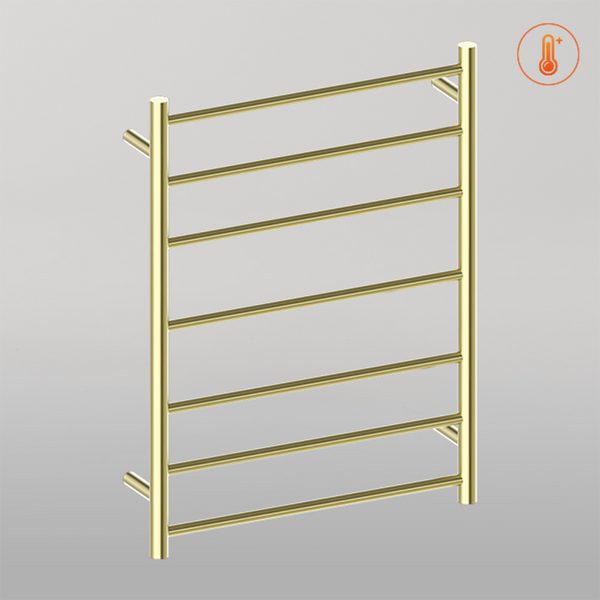 Nero Heated Towel Ladder Brushed Gold