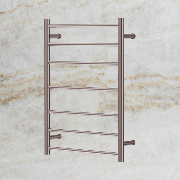 Nero Mecca 12V 7 Bar Heated Towel Ladder Brushed Bronze
