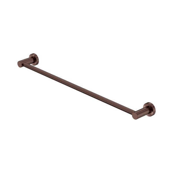 Nero Mecca Single Towel Rail 600mm Rome Bronze