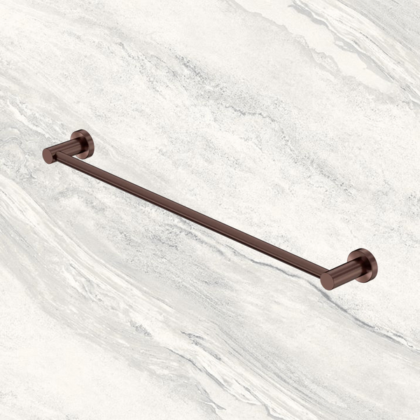 Nero Mecca Single Towel Rail 600mm Rome Bronze