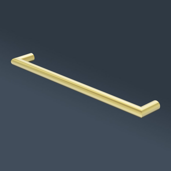 Nero Mecca 240V Single Heated Towel Rail Brushed Gold