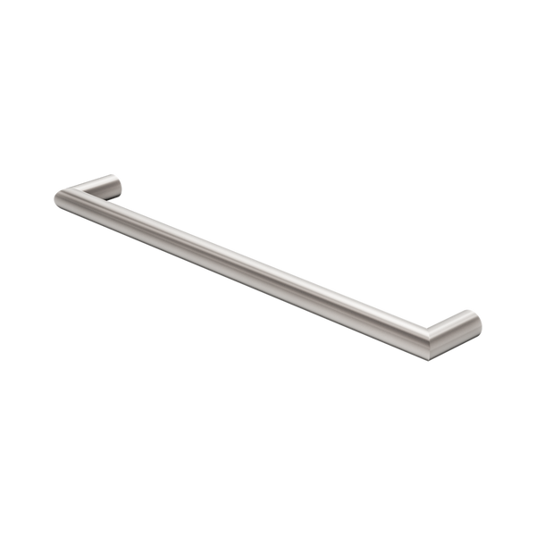 Nero Mecca 240V Single Heated Towel Rail Brushed Nickel