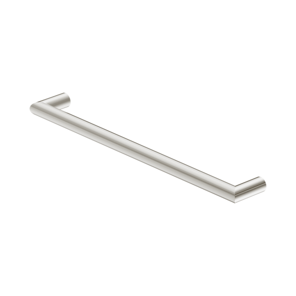 Nero Mecca 12V Single Heated Towel Rail Brushed Nickel