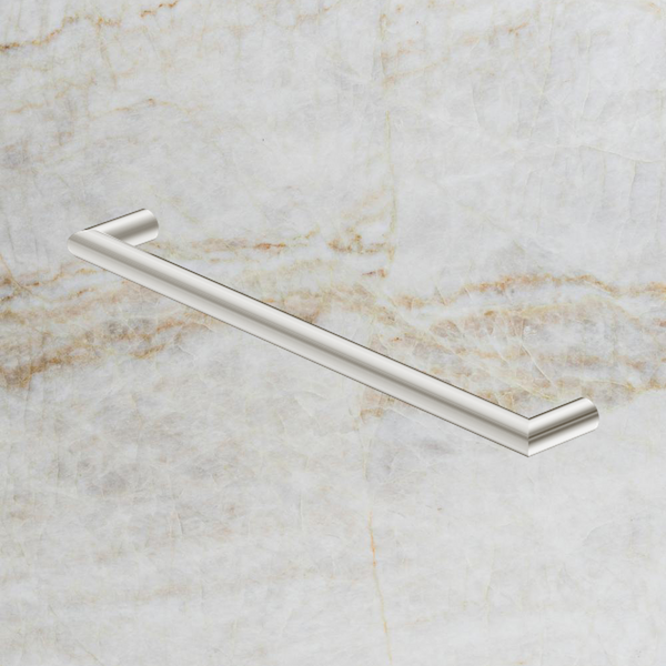 Nero Mecca 12V Single Heated Towel Rail Brushed Nickel