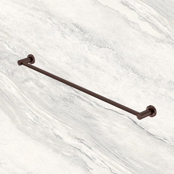Nero Mecca Single Towel Rail 800mm Rome Bronze