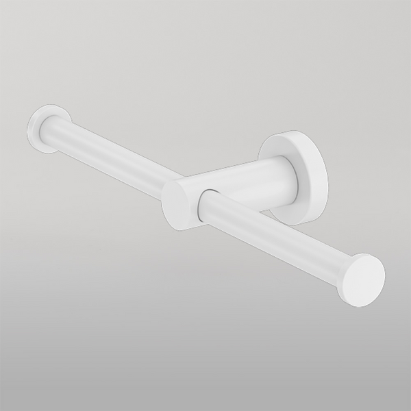 Nero Mecca Double Toilet Roll Holder Matte White