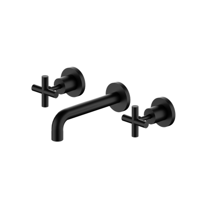 Nero X Plus Wall Basin Set 180mm Matte Black