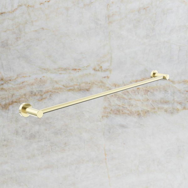 Nero Dolce II Single Towel Rail 800mm Brushed Gold