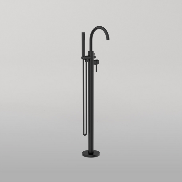Nero Mecca Round Freestanding Mixer With Hand Shower Matte Black