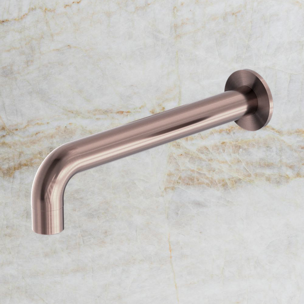 Nero Kara Wall Basin Set Spout Only 180mm Brushed Bronze
