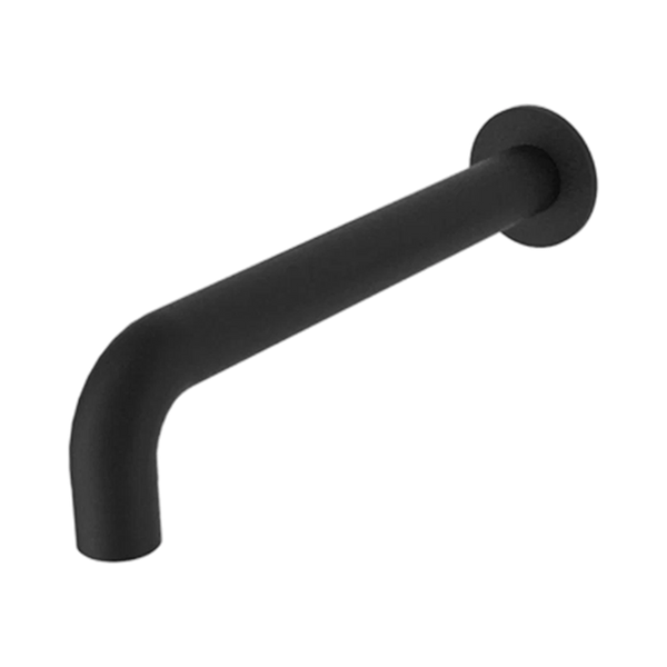 Nero Kara Wall Basin Set Spout Only 180mm Matte Black