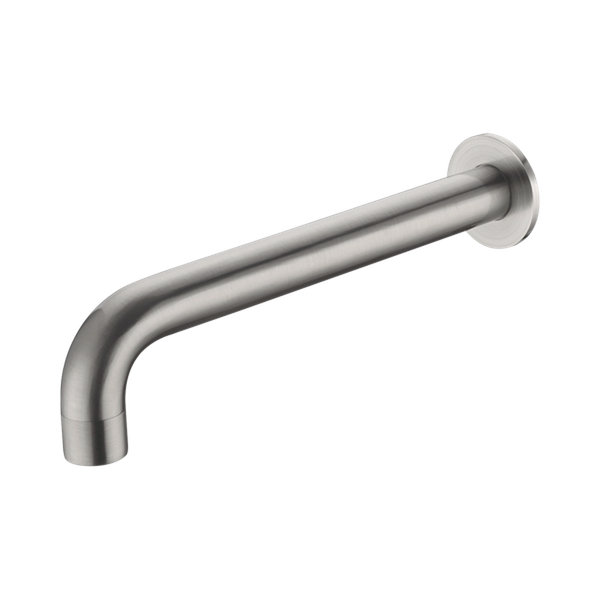 Nero Kara Wall Basin Set Spout Only 215mm Brushed Nickel