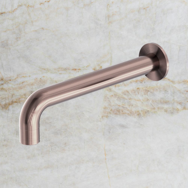 Nero Kara Wall Basin Set Spout Only 215mm Brushed Bronze