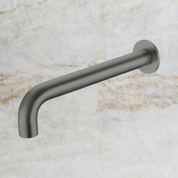 Nero Kara Wall Basin Set Spout Only 215mm Gunmetal