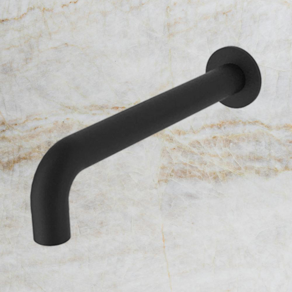 Nero Kara Wall Basin Set Spout Only 215mm Matte Black