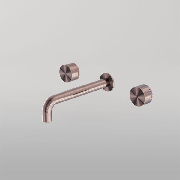 Nero Kara Wall Basin Set 180mm Brushed Bronze