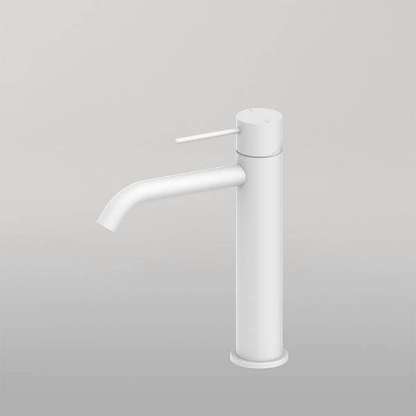 Nero Mecca Mid Tall Basin Mixer Matte White
