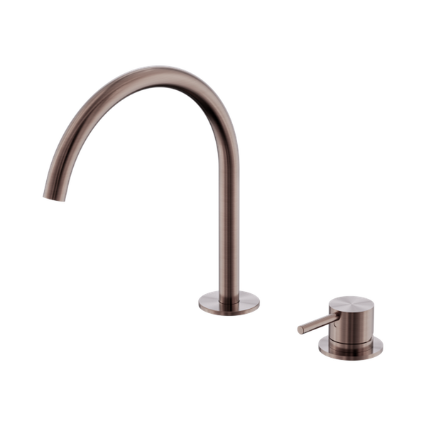 Nero Mecca Hob Bath/Kitchen Mixer Set Arc Spout Brushed Bronze