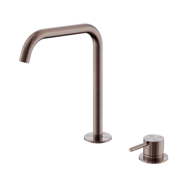 Nero Mecca Hob Bath/Kitchen Mixer Set Edge Spout Brushed Bronze