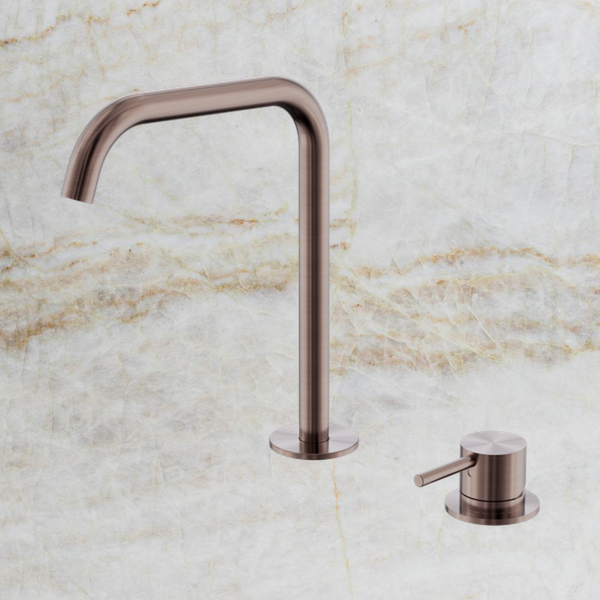 Nero Mecca Hob Bath/Kitchen Mixer Set Edge Spout Brushed Bronze