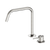 Nero Mecca Hob Bath/Kitchen Mixer Set Edge Spout II Brushed Nickel