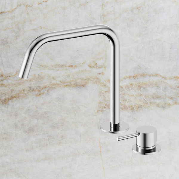 Nero Mecca Hob Bath/Kitchen Mixer Set Edge Spout II Chrome